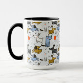 Niedliches Doodle-Dog-Muster Tasse (Links)