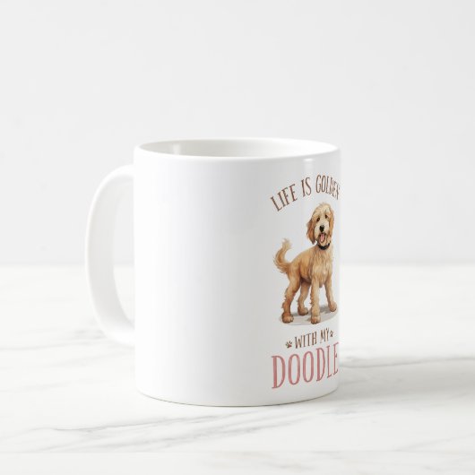 Niedliches Doodle Doodle Zitat Kaffeetasse (Vorderseite Links)