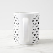 Niedliches Doodle-Eyelash-Muster Jumbo-Tasse (Rückseite)