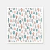 Niedliches Doodle-Forest-Muster Serviette (Vorderseite)