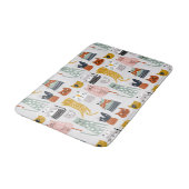 Niedliches Doodle Hand Dragees Katzenmuster Badematte (Schrägansicht)