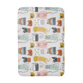 Niedliches Doodle Hand Dragees Katzenmuster Badematte (Vorderseite Vertikal)