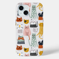 Niedliches Doodle Hand Dragees Katzenmuster
