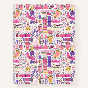 Niedliches Doodle Manicure-Muster Notizblock