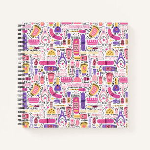 Niedliches Doodle Manicure-Muster Notizblock