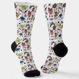 Niedliches Doodle-Muster Socken