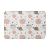 Niedliches Doodle-Planet-Muster Badematte (Vorderseite)