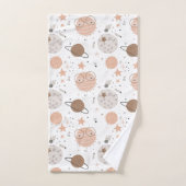 Niedliches Doodle-Planet-Muster Badhandtuch Set (Handtuch)