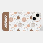 Niedliches Doodle-Planet-Muster Case-Mate iPhone Hülle (Rückseite (Horizontal))
