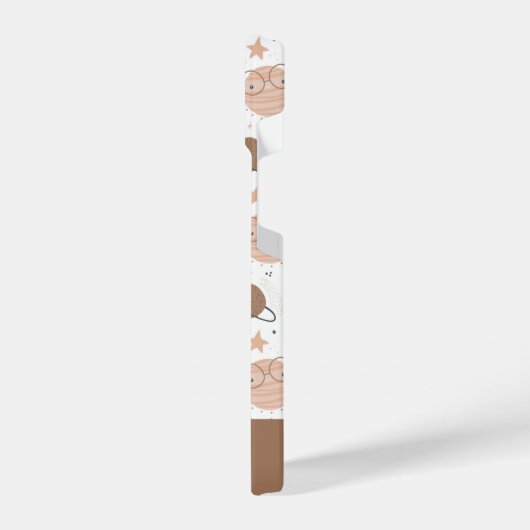 Niedliches Doodle-Planet-Muster iPhone Hülle (Linke Seite)