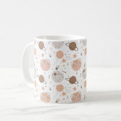 Niedliches Doodle-Planet-Muster Kaffeetasse (Vorderseite Links)