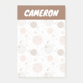 Niedliches Doodle-Planet-Muster Post-it Klebezettel (Vorderseite)