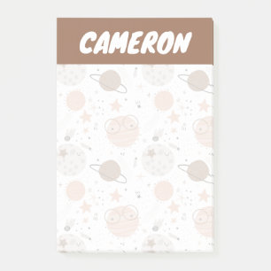 Niedliches Doodle-Planet-Muster Post-it Klebezettel