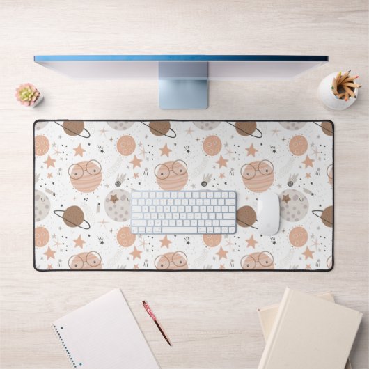 Niedliches Doodle-Planet-Muster Schreibtischunterlage (Büro 1)