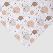 Niedliches Doodle-Planet-Muster Seidenpapier (Ausschnitt)