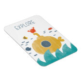 Niedliches Doodle-U-Boot | Entdecken Magnet (Rechte Seite)