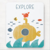 Niedliches Doodle-U-Boot | Entdecken Mousepad (Vorne)