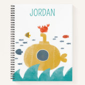 Niedliches Doodle-U-Boot | Entdecken Notizblock (Vorderseite)