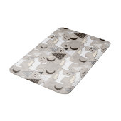 Niedliches Doodle-Waldbärmuster Badematte (Schrägansicht)