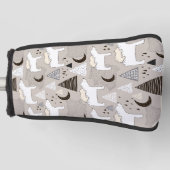 Niedliches Doodle-Waldbärmuster Golf Headcover (Vorderseite)