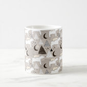 Niedliches Doodle-Waldbärmuster Kaffeetasse (Mittel)