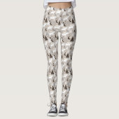 Niedliches Doodle-Waldbärmuster Leggings (Vorderseite)