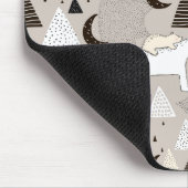 Niedliches Doodle-Waldbärmuster Mousepad (Ecke)