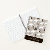 Niedliches Doodle-Waldbärmuster Notizblock (Innenseite)