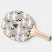 Niedliches Doodle-Waldbärmuster Tischtennis Schläger (Seitenansicht)