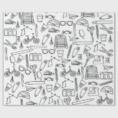 Niedliches Doodle-Zeichenpapier Geschenkpapier (Flach)