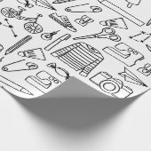 Niedliches Doodle-Zeichenpapier Geschenkpapier (Ecke)