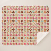 Niedliches Doughnut-Muster Sherpadecke (Vorderseite (Horizontal))