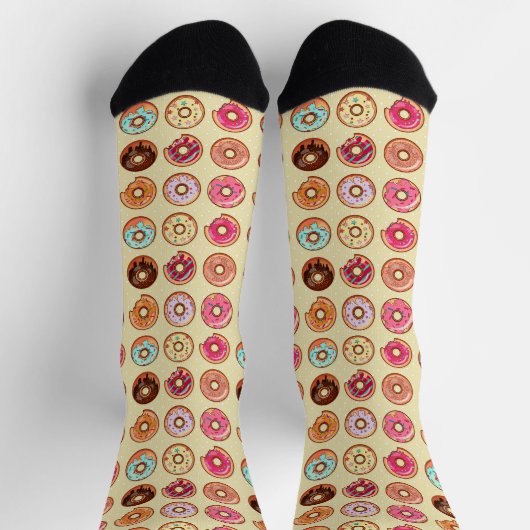 Niedliches Doughnut-Muster Socken (Oben)