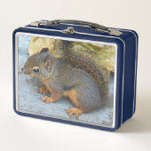 Niedliches Douglas Squirrel Nature Foto Metall Brotdose (Vorderseite)