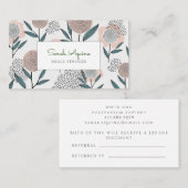 Niedliches Doula Hand gezogenes Blumenmuster Rabattkarte (Vorne/Hinten)
