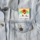 Niedliches Drache-Baby in gebrochenem Ei - Button (Beispiel)