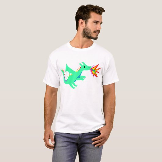 Niedliches Drache-Shirt des Regenbogens T-Shirt (Vorne ganz)
