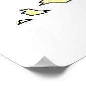 Niedliches Drachenbaby in Cracked Ei - Rot / Gelb Poster (Ecke)