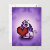 niedliches Drachenherz Postkarte (Vorne/Hinten)