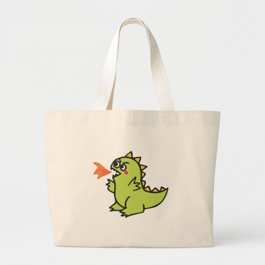 niedliches Drachenmonster Jumbo Stoffbeutel (Vorne)