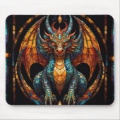 Niedliches Drachenmosaikdesign Mousepad (Vorne)