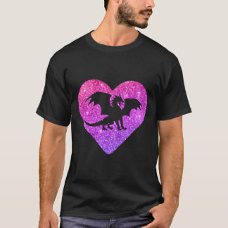 Niedliches Dragon Heart Fantasy Gift für Girls Tee
