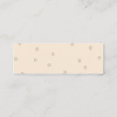 Niedliches Drehbuch für Babydusche Mini Visitenkarte (Rückseite)