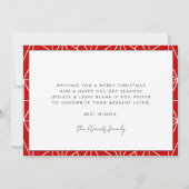 Niedliches Drehbuch Merry Christmas Foto Feiertagskarte (Rückseite)