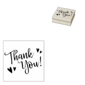 Niedliches Drehbuch und Herz danke Gummistempel (Stempel)