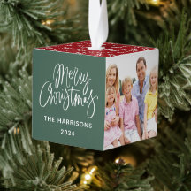 Niedliches Drei-Foto frohe Weihnachten