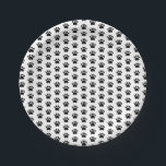 Niedliches Druckmuster Pappteller<br><div class="desc">Pfoten,  Druck,  Katze,  Hund,  Tier,  Liebhaber,  Symbol,  niedlich,  schwarz,  Haustier,  Haustier,  Hausmeister,  Muster,  niedlich,  Tierarzt,  Tierarzt,  Büro</div>