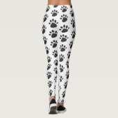 Niedliches Druckmuster Schwarz Leggings (Rückseite)