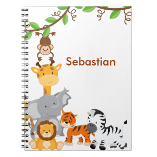 Niedliches Dschungel-Baby-Tier-Notizbuch Notizblock