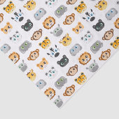 Niedliches Dschungel-Tier-Muster Seidenpapier (Ausschnitt)